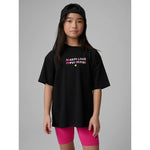 4F Girls' loose T-shirt with print 158/164 póló