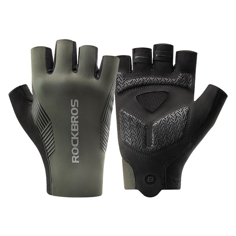 Rockbros cycling gloves spring/summer/autumn, short fingers, size: XXL - green zielony \ xxl kesztyű