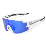 Rockbros Polarized Cycling Glasses with UV Protection and Corrective Insert Blue Lenses - White szary glasses, training equipment