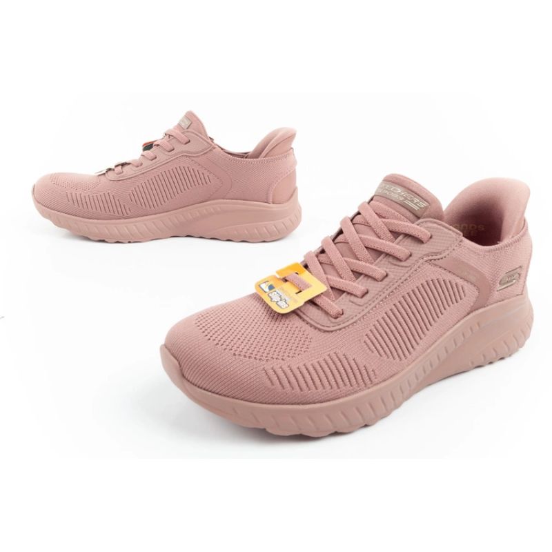 Skechers Bobs Squad-Chaos women's comfortable SLIP-INS sports shoes pink Cipő