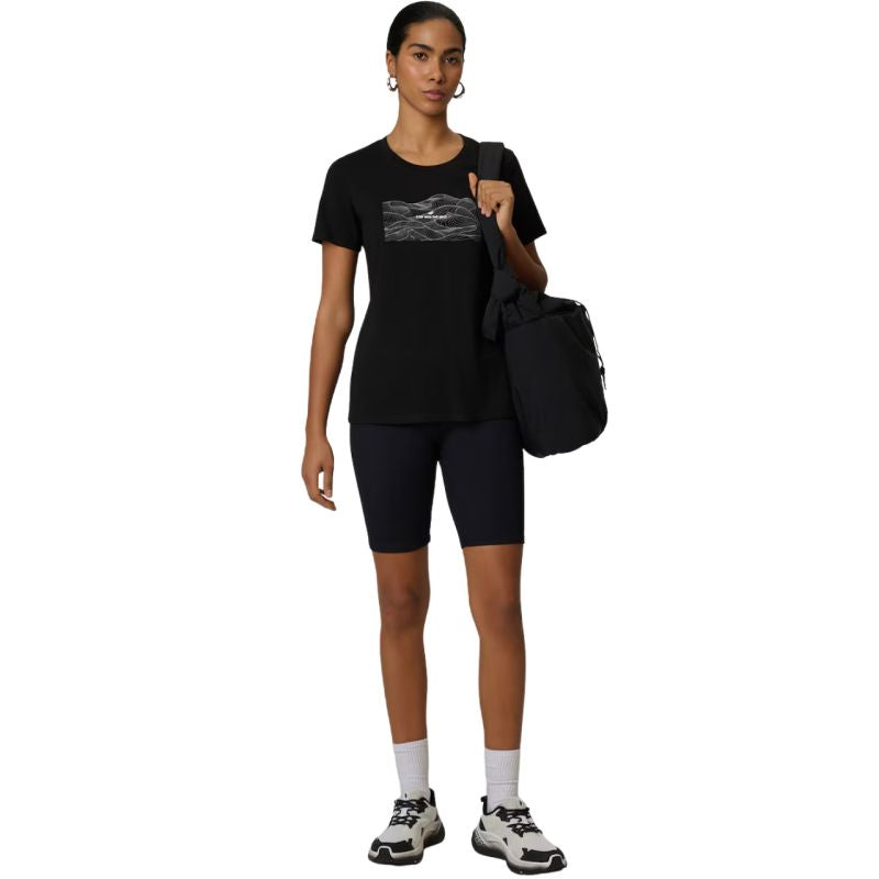 4F Women's T-shirt F2785 deep 20S fekete ruházat 4FWSS26TTSHF278520S