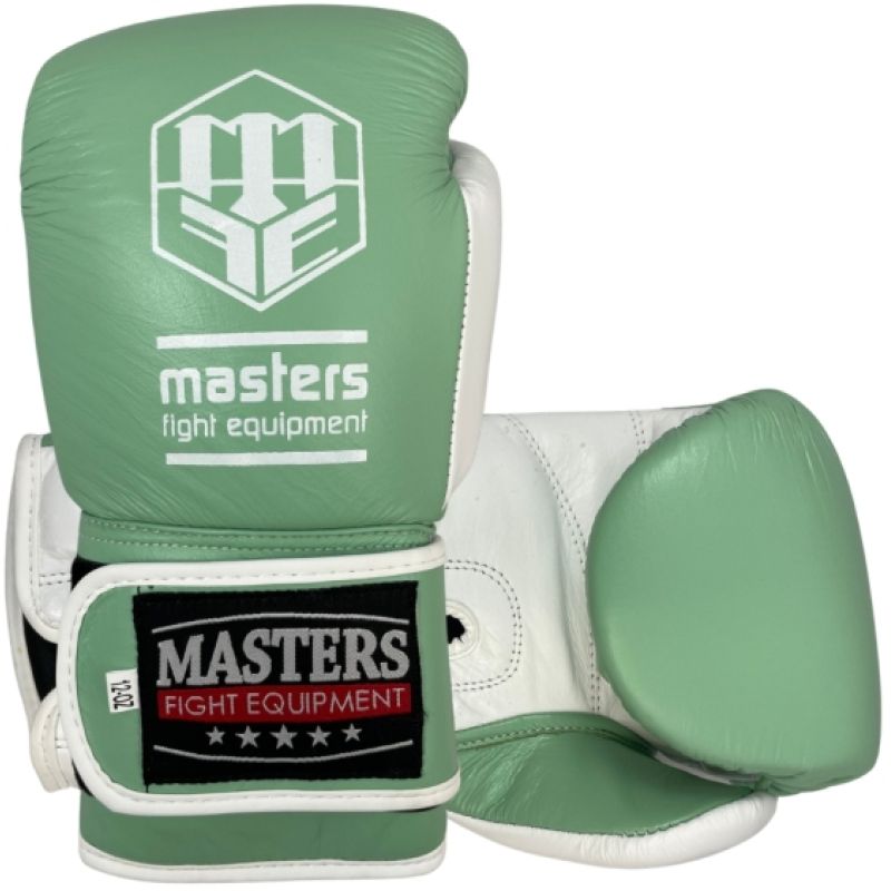 MASTERS FIGHT EQUIPMENT MASTERS RBT-PASTEL green boxing gloves zöld kesztyű 01005-1010