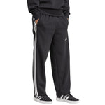 Men's adidas Essentials Three Stripes Fleece Wide Leg Pants Black JM1770 fekete kapucnis pulóver