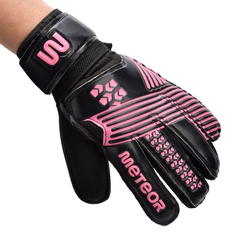 Meteor Catch 9 goalkeeper gloves black/pink uniw kesztyű