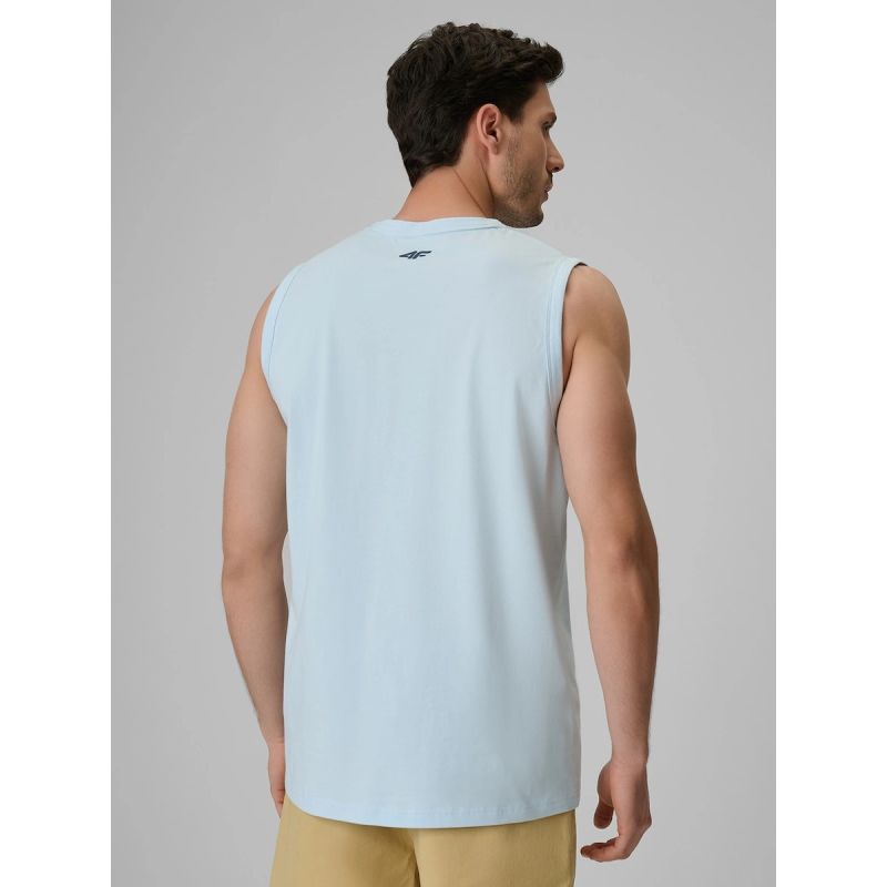 4F Men's sleeveless relaxed smooth t-shirt póló
