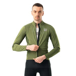 Rockbros ROAD TO SKY windproof insulated cycling jersey L - green l \ zielony pulóver
