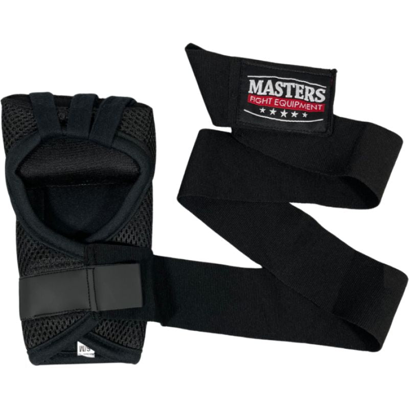MASTERS FIGHT EQUIPMENT MASTERS BBŻ-GRIP gel boxing bandages black s/m edzőfelszerelés 03558-SM