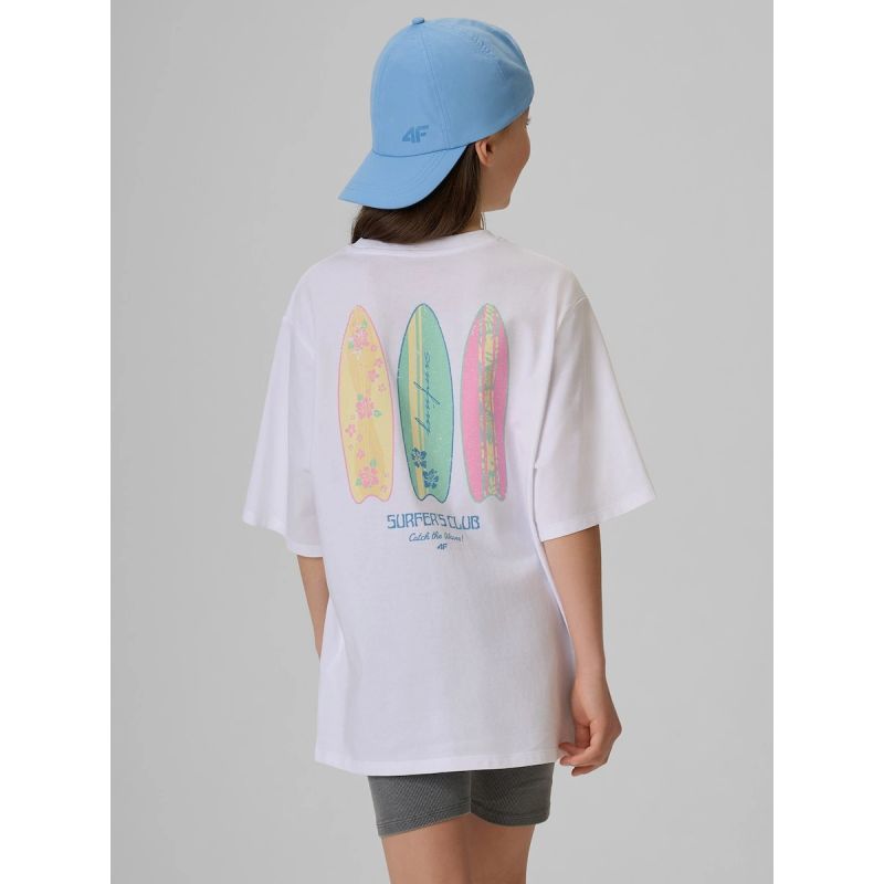 4F Girls' loose T-shirt with print 158/164 ruházat 4FJRSS26TTSHF3980-11S