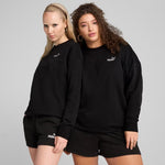 Puma Women's ESS Small No. 11 Logo Relaxed Crew Sweatshirt Black 684975 fekete kapucnis pulóver