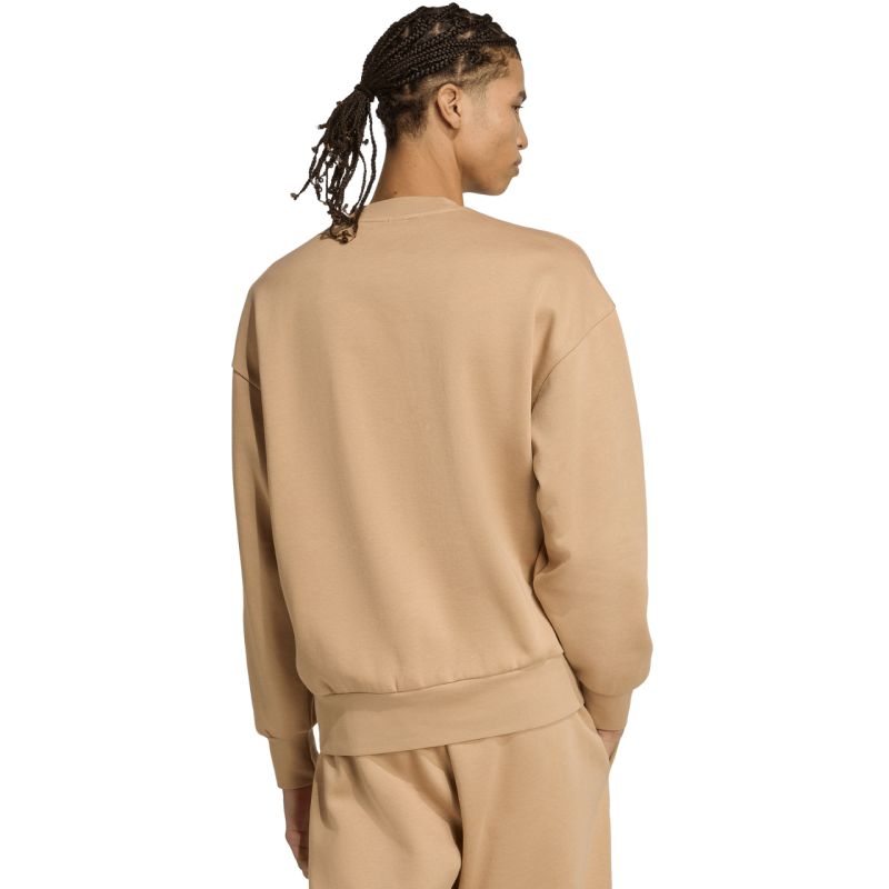 adidas Men's Essentials Loose Fit 3 Bar Logo Beige Sweatshirt JX5668 General