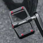 Rockbros Platform Bicycle Pedals with Titanium Axle and Magnesium Alloy Bearings - Black