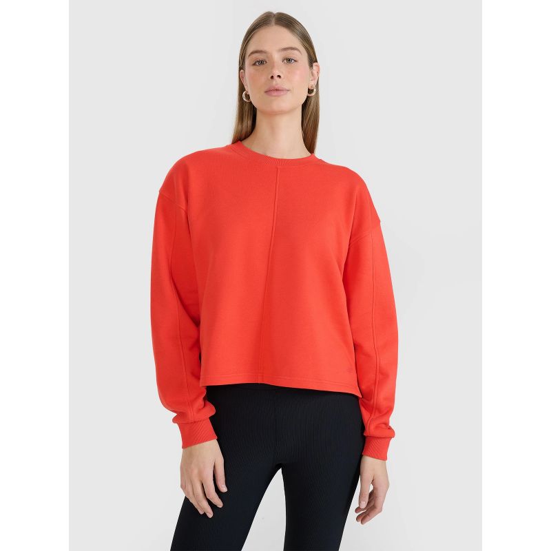 4f Oversized sweatshirt without a hood, unzipped, women's 4FWSS25TSWSF1543-62S General