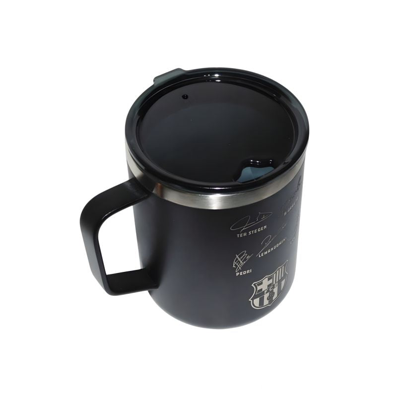 FC Barcelona thermal mug with autographs 400 ml czarny bögre