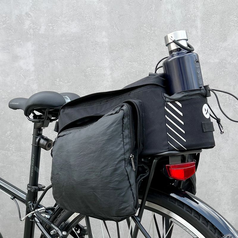 Wozinsky Bike Pannier Rack with Shoulder Strap 9L (Rain Cover Included) Black ( ) fekete táska 304004-63973