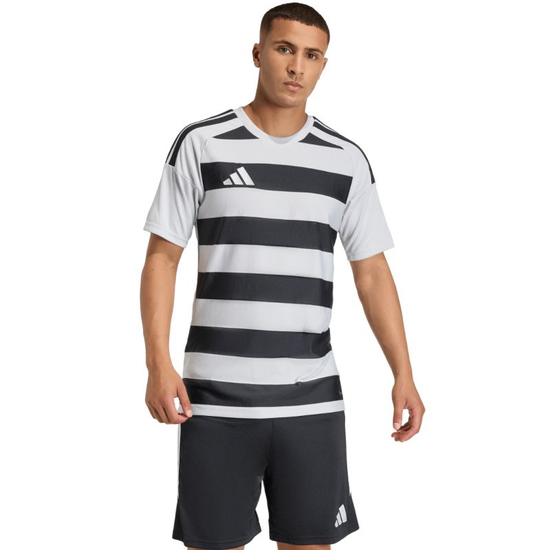 Adidas Hooped 26 Jersey Men’s T-Shirt Grey-Black fekete férfi póló KF3396