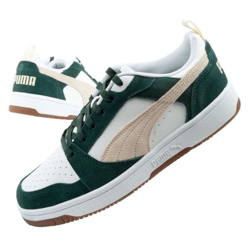 Puma Rebound v6 men's sports sneakers fashionable comfortable white zöld utcai cipő