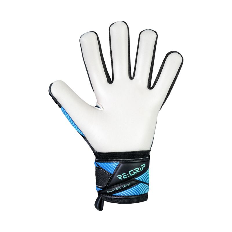 Reusch Attrakt RE:Grip NC Junior goalkeeper gloves black and 5672535 kék kapuskesztyű