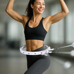 Enero Hula Hop With Massager, Weight And Counter, White And Grey Fit szürke training equipment