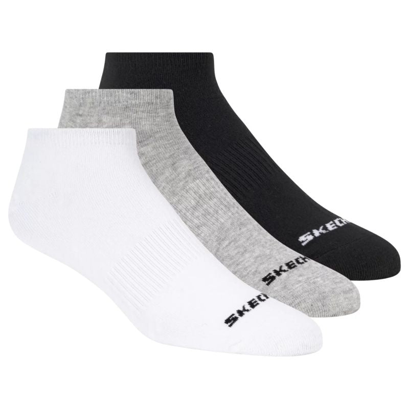 Skechers 3pk Unisex Non Terry No Show White
