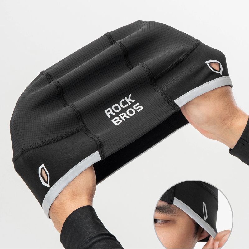 Rockbros M016 Winter Windproof Cycling Cap Size 54-61 cm - Black fekete hats