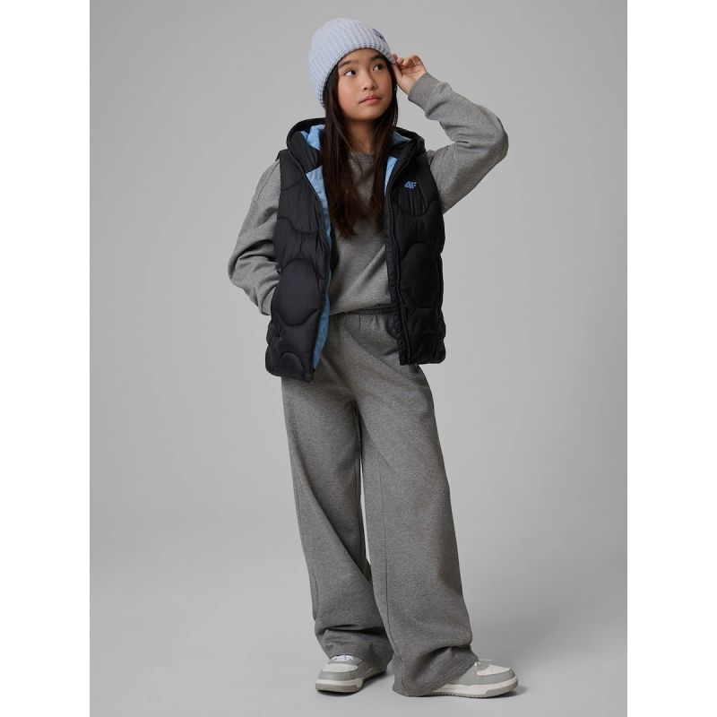 Girls' hooded vest 4F 4FJRSS26TVJAF355-20S vests