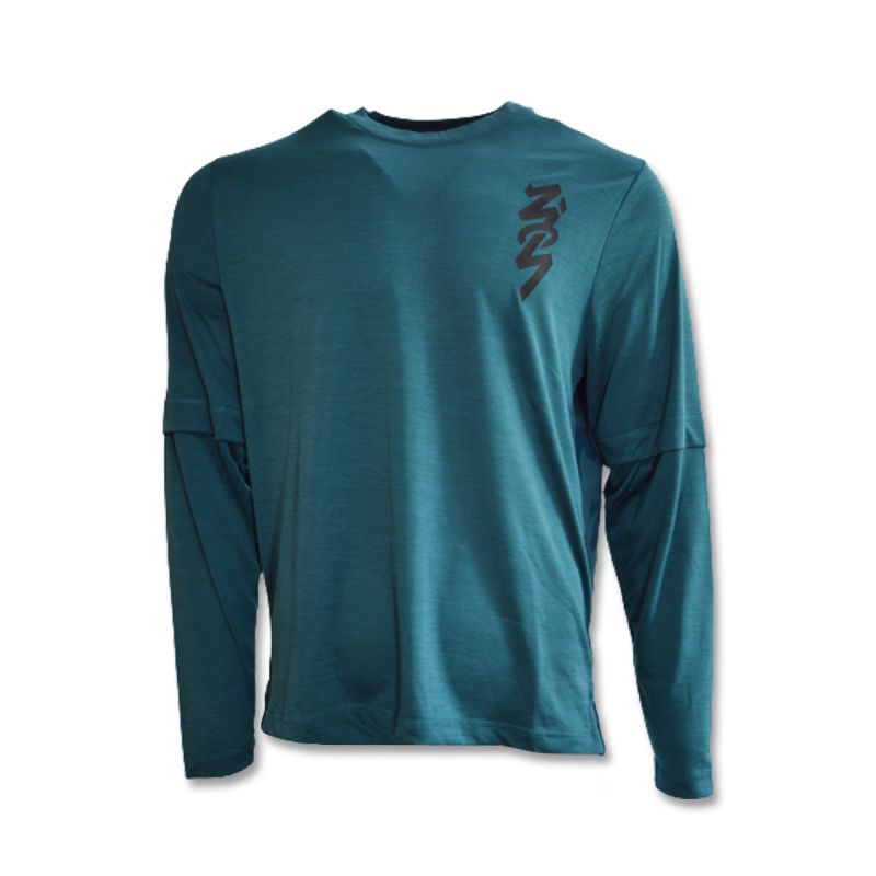 AIR Jordan Zion Longsleeve Shooting Shirt Dark Teal Green/Black/Black - zöld sweatshirts, shirts