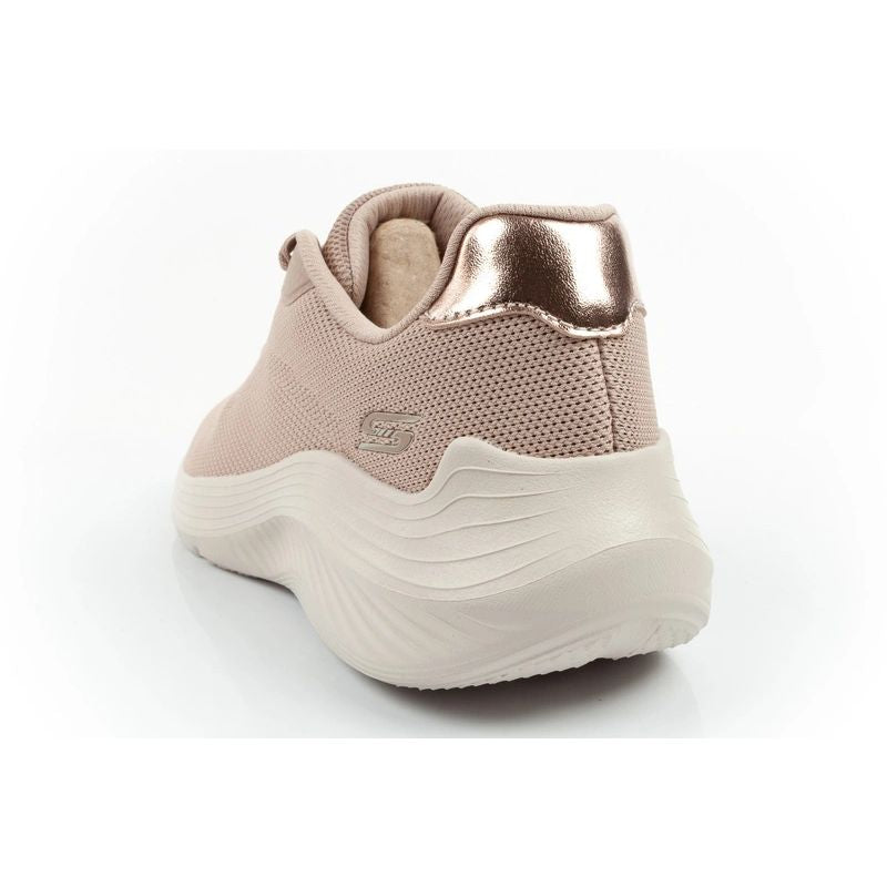 Skechers women's sports Bobs Squad Waves beige light fashionable bézs utcai cipő