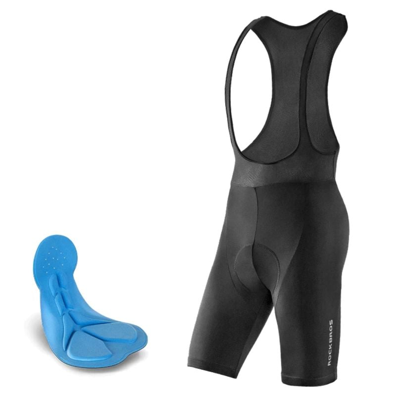 Rockbros bib with pad - black fekete short