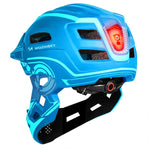 Wozinsky Kids Full Face Bike Helmet with USB Rear Light S - Blue niebieski védőfelszerelés HT-27N-199812