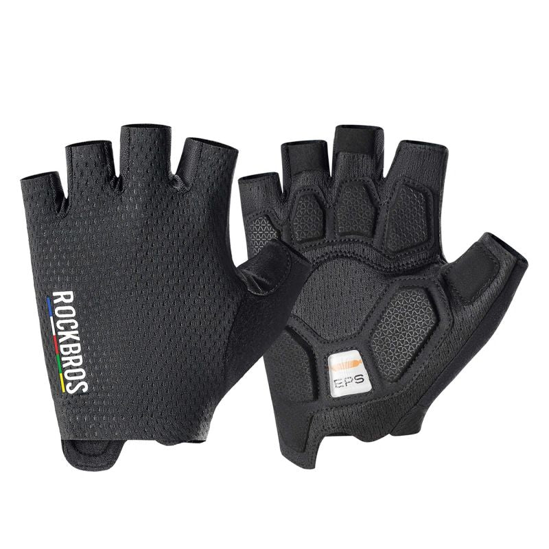 Rockbros ROAD TO SKY Short Shock Absorbing Cycling Gloves L - Black l \ czarny kesztyű 16220043002-211645