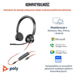 HP Poly Blackwire 3325 USB-C Stereo Headset Microsoft Teams Certified + 3.5mm Plug + USB-C/A Adapter