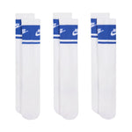 Nike Everyday Elevated Crew Socks 3 Pairs White and kék zokni