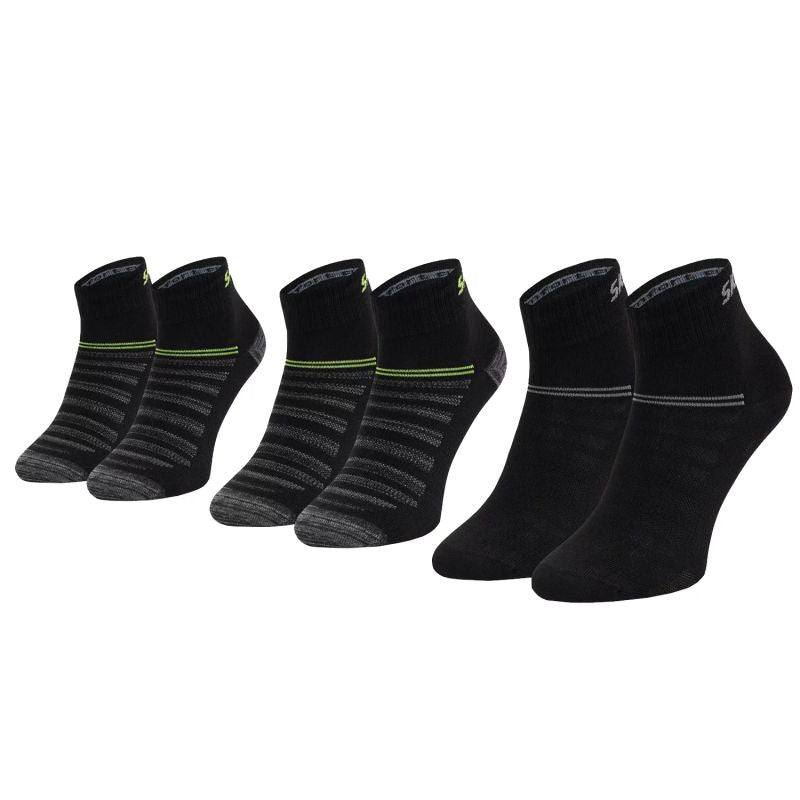 Skechers 3PPK Wm Mesh Ventilation Quarter Socks SK42017-9997 Black 35-38 General