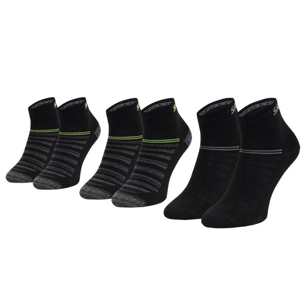 Skechers 3PPK Wm Mesh Ventilation Quarter Socks SK42017-9997 Black 35-38 General