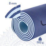 HMS YM10 Dark Blue TPE yoga mat kék jóga matrac 17-44-220