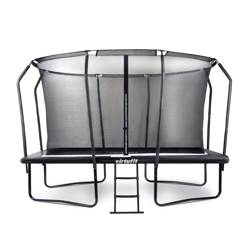 VIRTUFIT PREMIUM TRAMPOLINE WITH SAFETY NET 244 x fekete védőfelszerelés