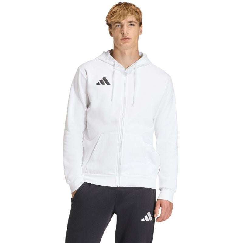 Men's adidas Entrada 26 FZ Hoody white KF5943 fehér kapucnis pulóver