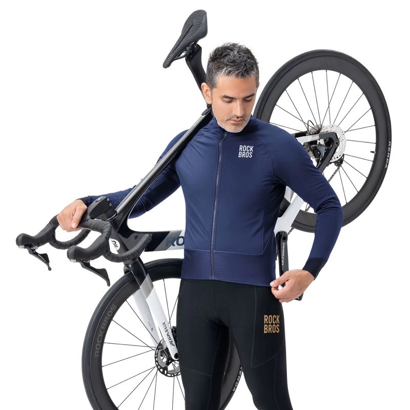Rockbros Winter Fleece Double Layer Cycling Size XL - Blue niebieski \ xl dzseki