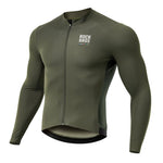 Rockbros 15220003004 ROAD TO SKY men's cycling jersey long sleeve - green zöld póló