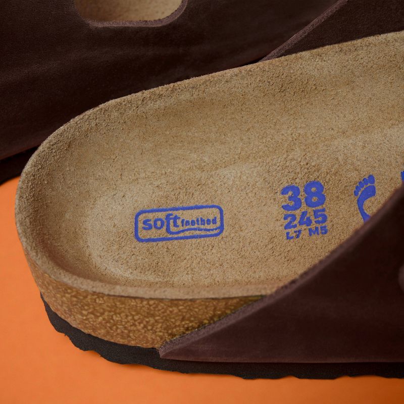Birkenstock Arizona Soft Footbed Oiled Leather Habana Narrow Women's Slides (0452763) cipő