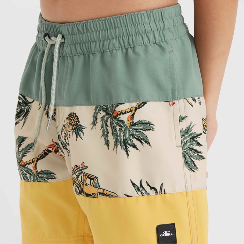 O'Neill Mix&Match Cali Block 13'' Jr Swim zöld shorts, pants, swimming shorts