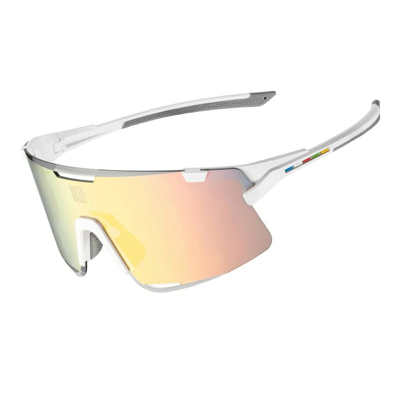 Rockbros SP338 ROAD TO SKY Cycling Glasses with Interchangeable Lenses - Cream beżowy training equipment