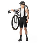 Rockbros Men's Cycling Bib with Pad Size L - Black czarny \ l short