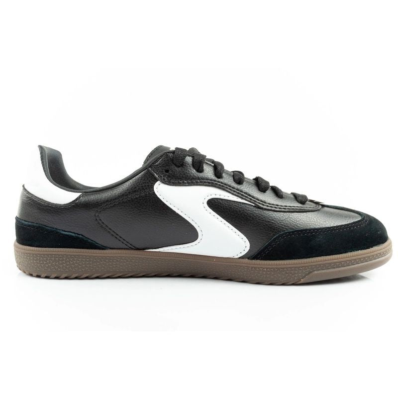 Skechers Kickoff women's sports shoes sneakers black leather Cipő