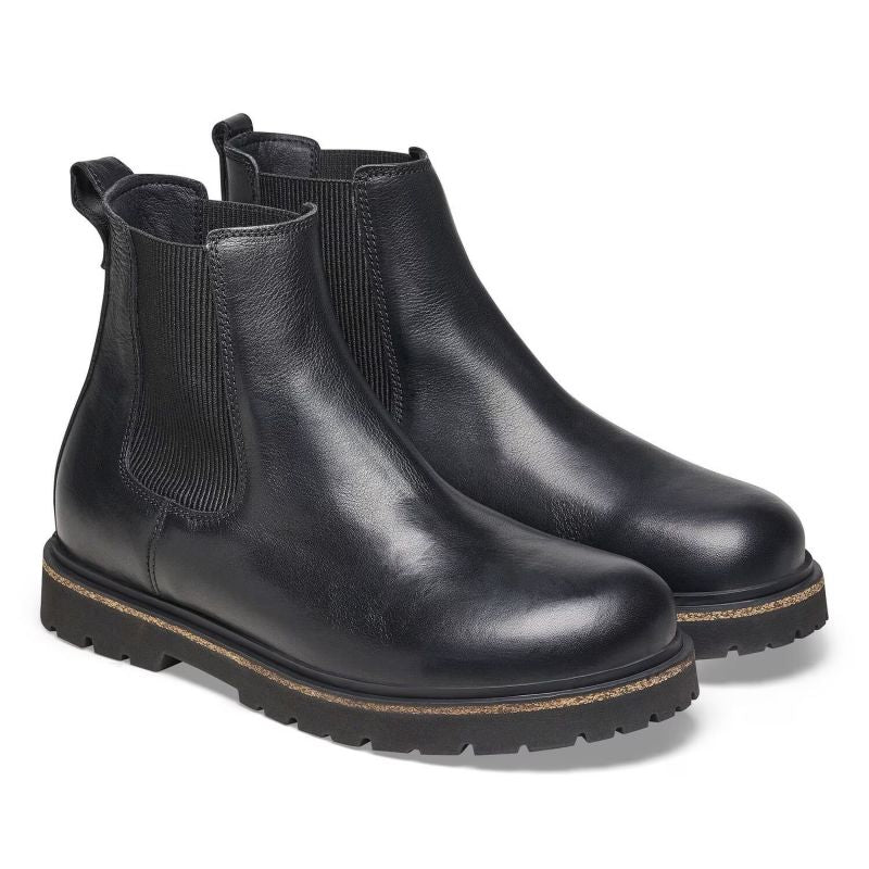 Birkenstock Highwood Slip On M LENA Black men's Chelsea boots made of genuine leather (1025764) Cipő