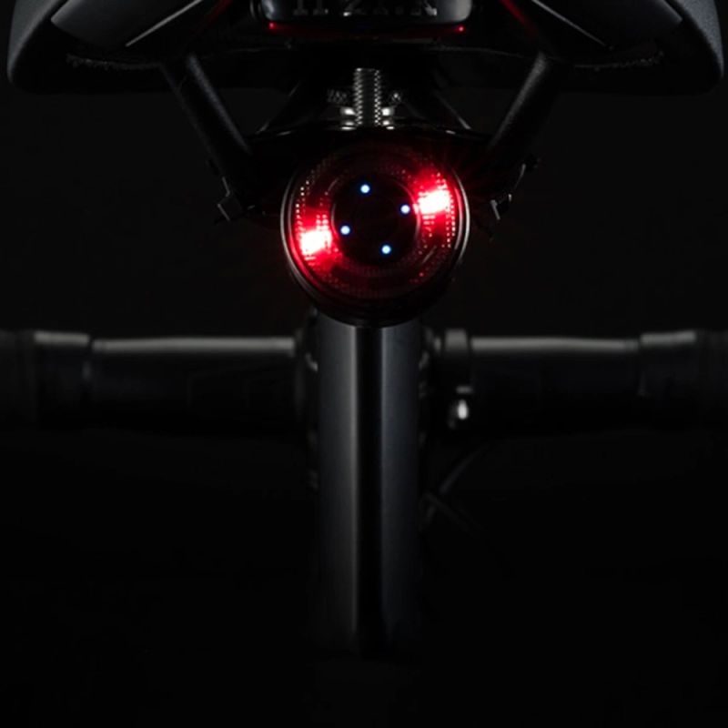 Rockbros Q1 Rear Bike Light 7 Color LED + USB-C - USB-A Cable - Black fekete lights, tourist equipment