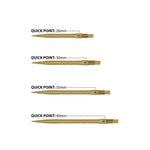 Harrows QUICK POINT sharp steel tips - MICRO RIGDE gold 40 mm leggings