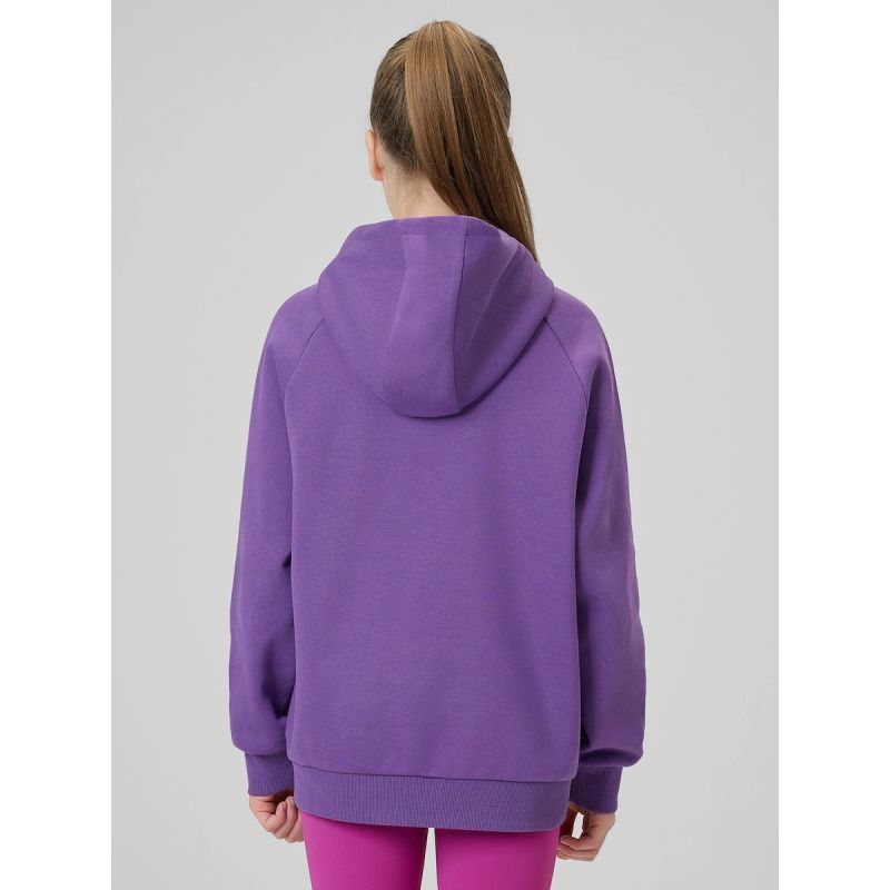 Girls' loose sweatshirt with hood 4F