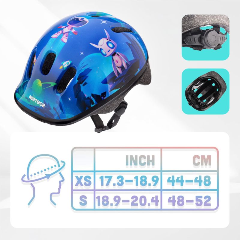 Meteor KS06 Alien Jr Bicycle Helmet size S 48-52 cm uniw helmets