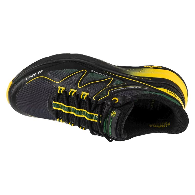 Skechers Slip-ins John Deere Waterproof Relaxed Fit D'Lux Pro Black fekete utcai cipő 256202-BKGR